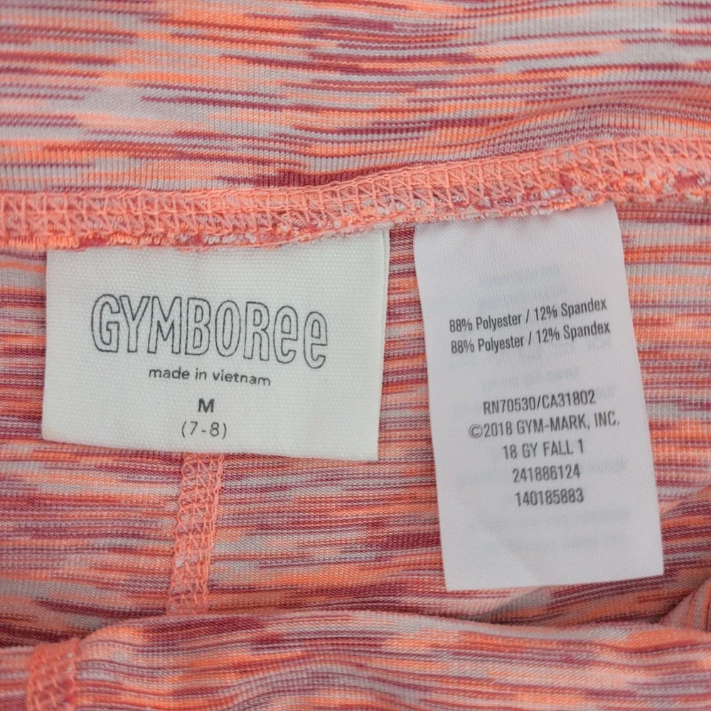Gymboree School Girls M 7-8 Space Dye Leggings Bundle Blue Pink Orange 3 Pairs